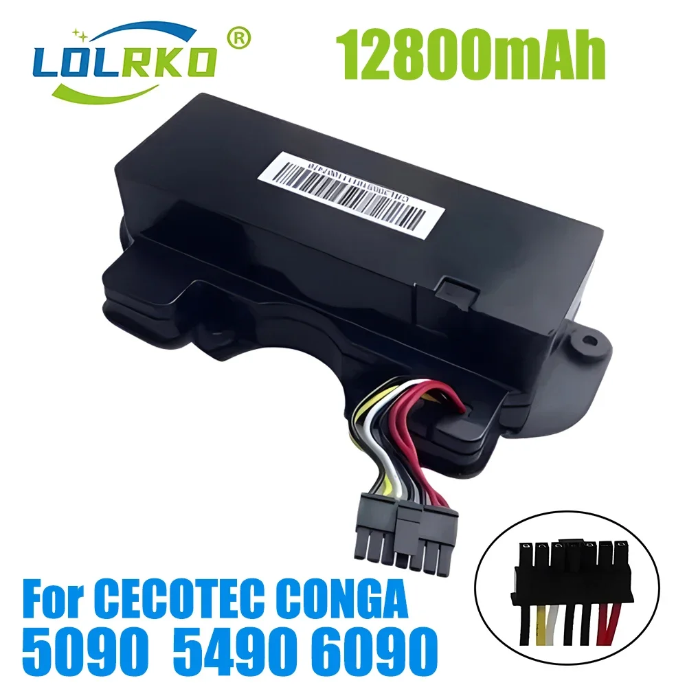 14.8V 12800mAh 100% New CECOTEC CONGA 5090 6090 5490 Mopping Robot Battery Pack Netease Intelligent Manufacturing NIT Model