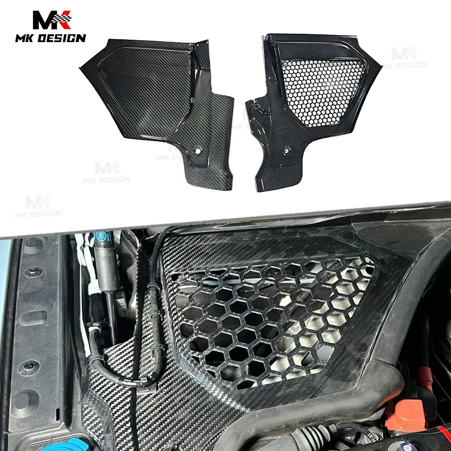 Dry Carbon Fiber Filter Water Cowl Panel Cover for BMW G87 M2 G80 G81 M3 G82 G83 M4 Engine Compartment Air Outlet Cover