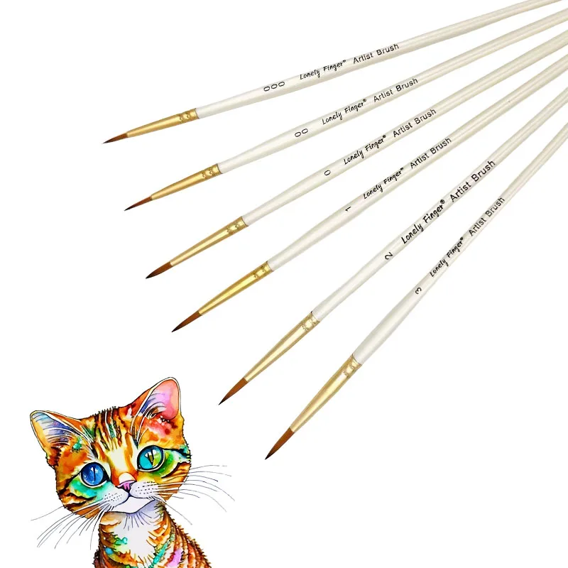 Detail Paint Brushes Set, 6pcs,Miniature Paint Brushes, Thin Paint Brushes, Model Paint Brushes, Fine Tip Paint Brush, Face Pain