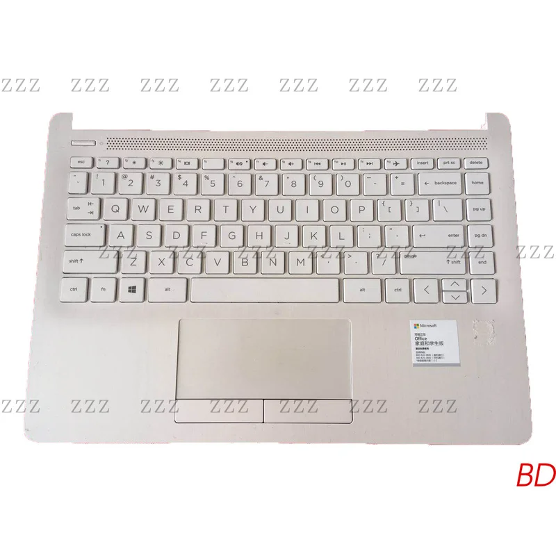 ZZ 1PC L24820-001 C Shell Palmrest Panel w/ KB FOR HP 14-CF 14-DK 14S-CR 14S-DP