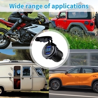 Dual USB PD QC 3.0 Car Charger Socket 12V/24V Power Outlet Fast Charging Adapter with LED Display and Switch for Car SUV Boat