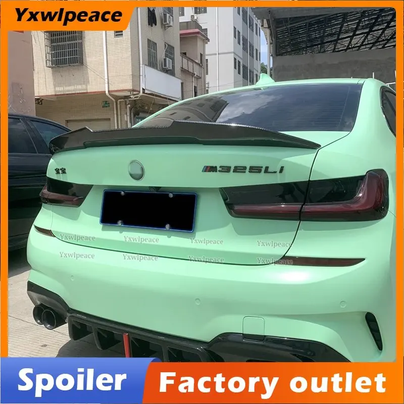 

For BMW New 3 Series G20 2019 2020 21 2022 Spoiler 320i 320D ABS Plastic Material PSM Style Primer Color Rear Trunk Lip Spoiler