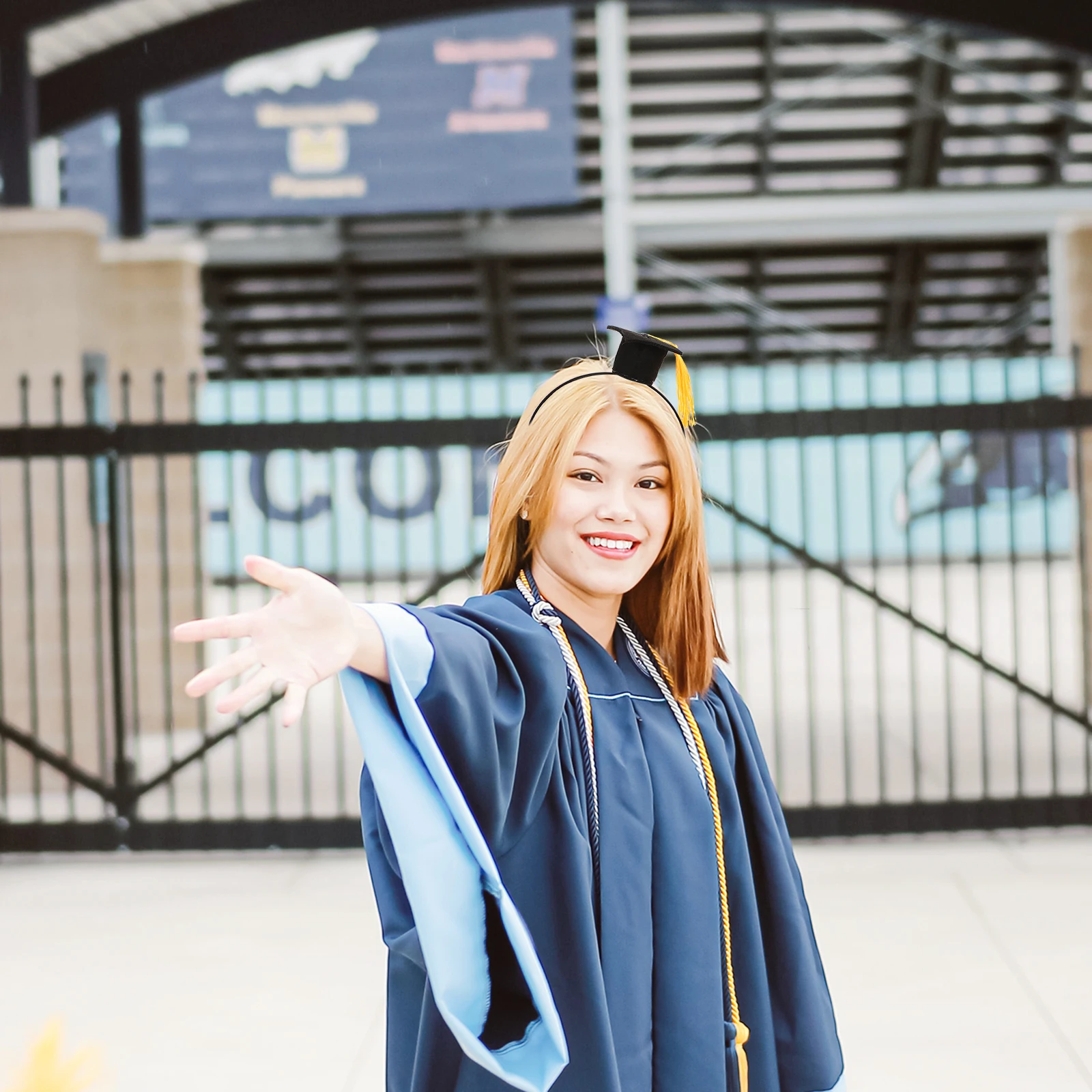 

Tassel's Headband Hat Graduation Hair Accessories Doctoral Hairband Student