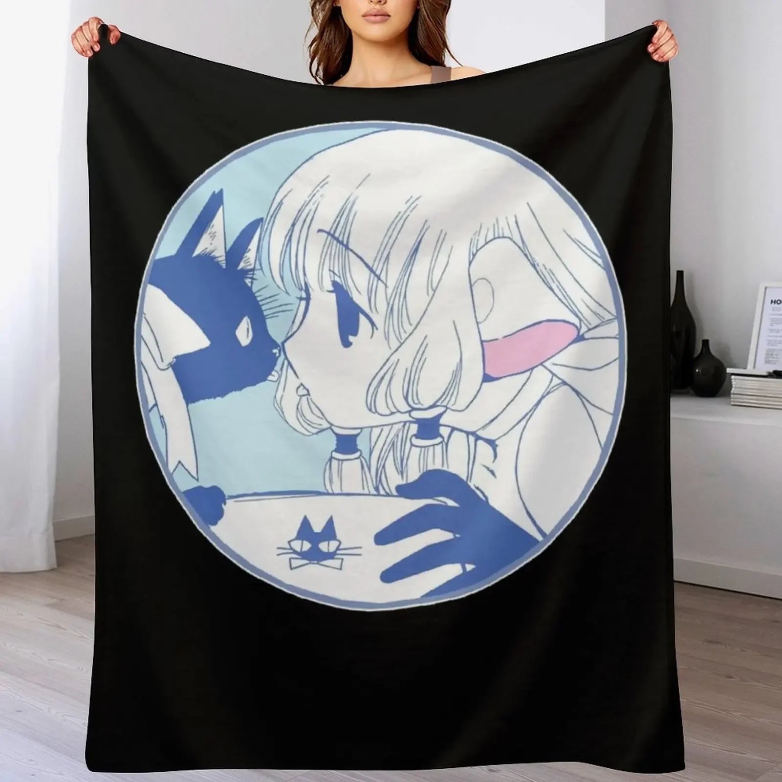 

Chi - Chobits Throw Blanket Hair Flannels Blankets For Bed Luxury Brand Blankets
