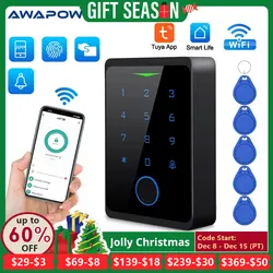 Awapow Tuya Access Control Kits CF1-2.4G Wifi Tür Access Control System Sicherheit Wasserdichte Fingerabdruck Digitale Elektronische Schloss