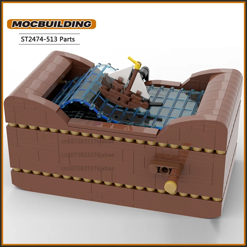 Blocs de construction MOC, jouets créatifs, bateau sur la mer, technologie d'assemblage, briques, Puzzle, Collection, cadeau d'anniversaire, cadeaux de noël pour enfants