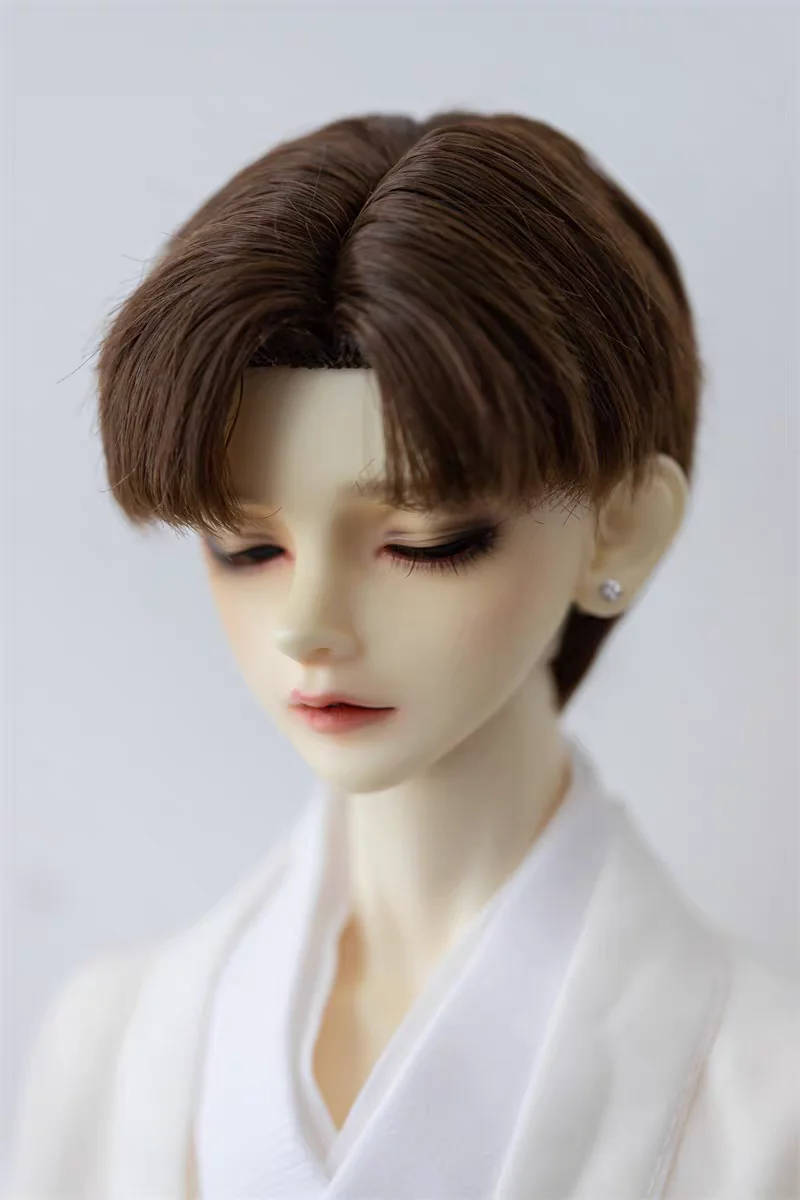 

Парик для куклы, шарнирная кукла, подходит на 1/3 неclesize hair love bean hair, молочный шелк, лоб, ручной крючок, парик для укладки, аксессуары для куклы