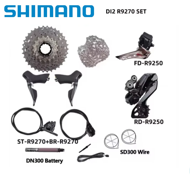 Shimano Dura ace Di2 R9270 2x12S Groupset R9250 Front/Rear Derailleur 11-30T 11-34T Cassette R9200 Road Bicycle Di2 Part Set