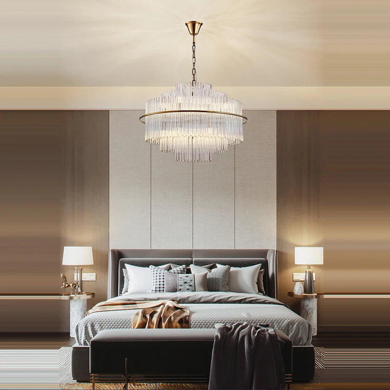 Round Oval Gold Silver Chrome Crystal Designer Led Chandelier Lighting Lustre Suspension Luminaire Lampen For Foyer Dinning Room
