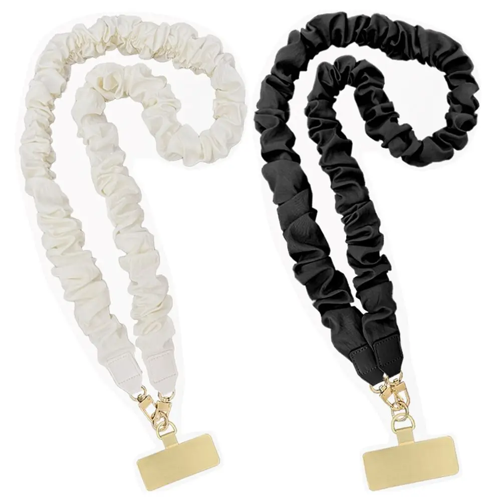 

Retro Solid Color Mobile Phone Lanyard Hanging with Gasket Handbag Wide Colored Straps Phone Accessories Handbag Belt for Unisex