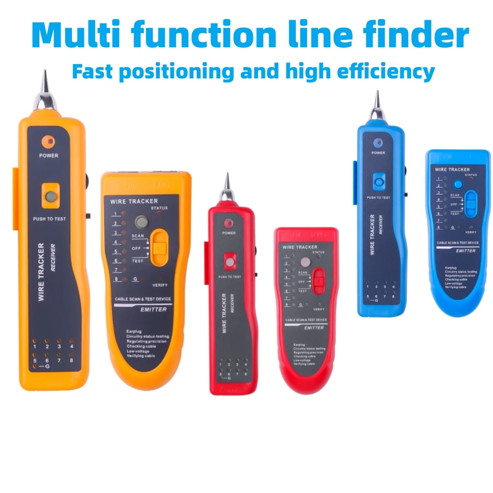 LAN Network Cable Tester per STP UTP Cat5 Cat6 RJ45 RJ11 Detector Line Finder telefono Wire Tracker diagnostica Tone Tool Kit