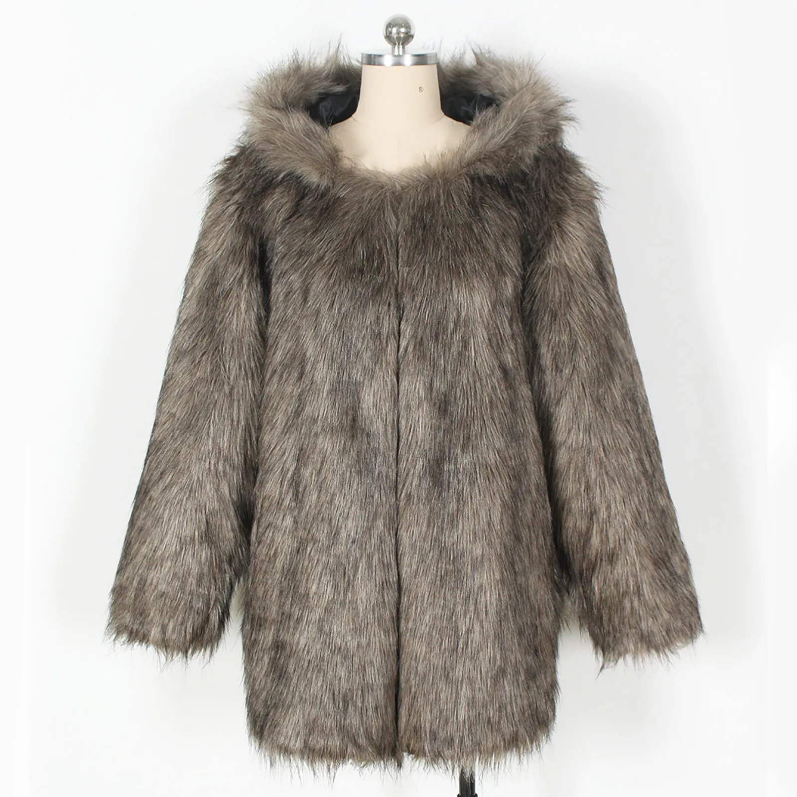 2025 Winter Mode Strickjacke Streetwear Frauen Plüsch Faux Pelzmantel Weibliche Casual Drehen Unten Kragen Langarm Warme Mantel