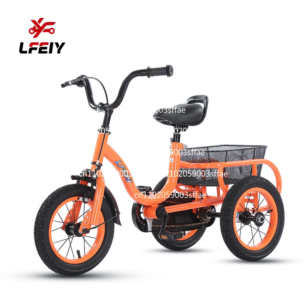 12-Inch Children's Tricycle, Human Tricycle, Pedal Vegetable Basket Car, Labor-saving