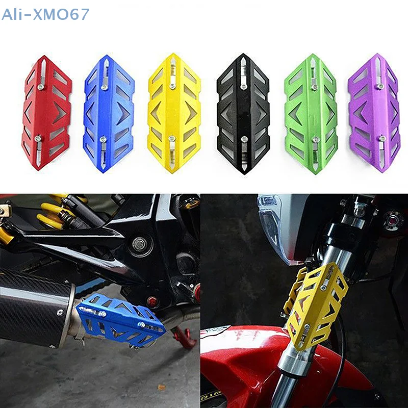 Motorcycle Fork Guards,1PCS Motorcycle Front Fork Shock Absorber Cover Aluminum Alloy Front Fork Guards Protection Cover Fork