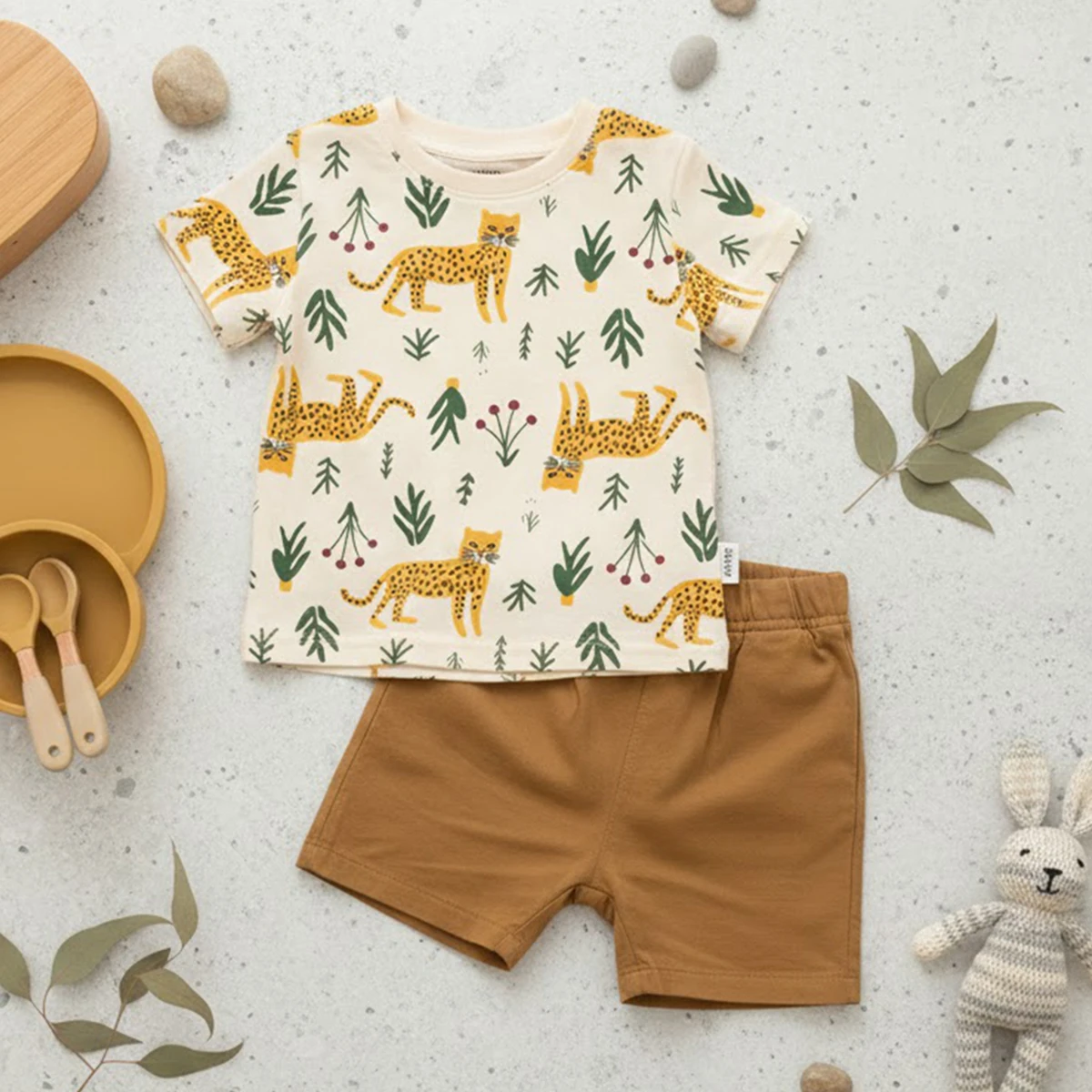 

Sanlutoz Short Sleeve Baby Boys Clothing Sets Cute Summer Animal Pattern Casual Infants Boys Clothing 2pcs