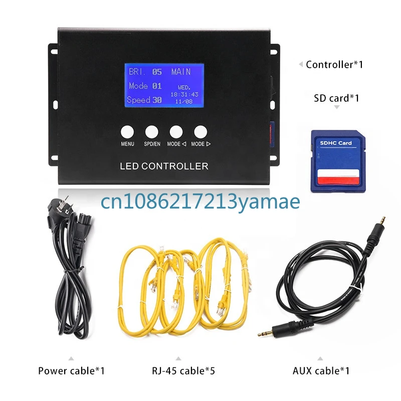 8CH output over 10,000 dots support led pixel light time tunnel controller with voice and music control function