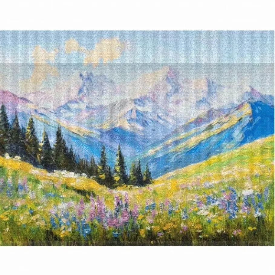 

ZZ7940 Scenic Snow Mountain 11CT 14CT 16CT 18CT Print On Canvas Cross Stitch DIY Set Kit Needlework Embroidery 105 Color