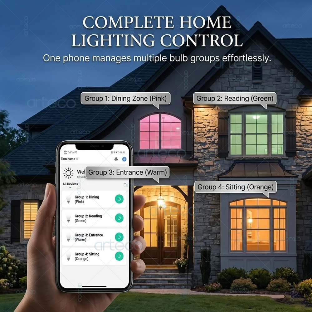 Tuya E27 GU10 E14 Smart Glühbirne Bluetooth WiFi Zigbee Dimmbare Intelligente LED-Lampe RGBCW LED-Glühbirne Kompatibel mit Alexa Google Assistant – Detail 6
