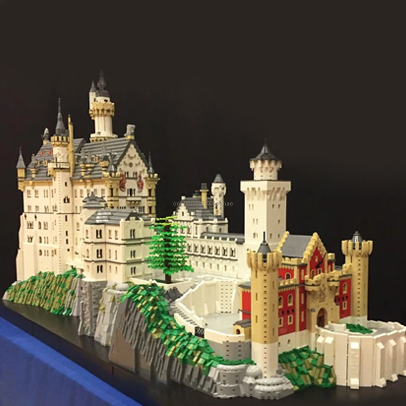 Moc 57493pcs Beroemde Architectuur Stad Neuschwanstein Kasteel Model Modulaire Bouwstenen Volwassenen Speelgoed Verjaardag Kerstcadeaus