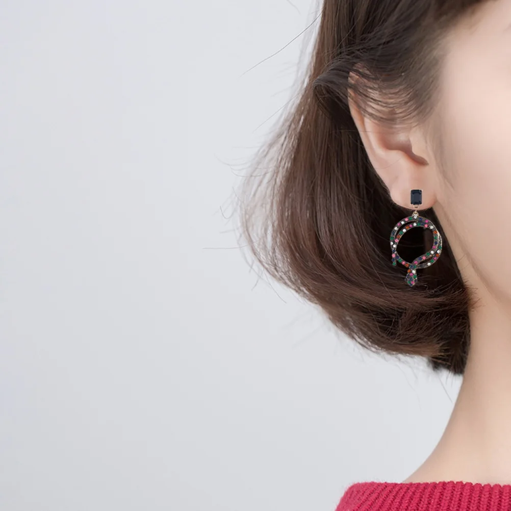 

Snake Earrings Jewelry European and Fashion Dangle Women Dangler Zircon Miss Drop