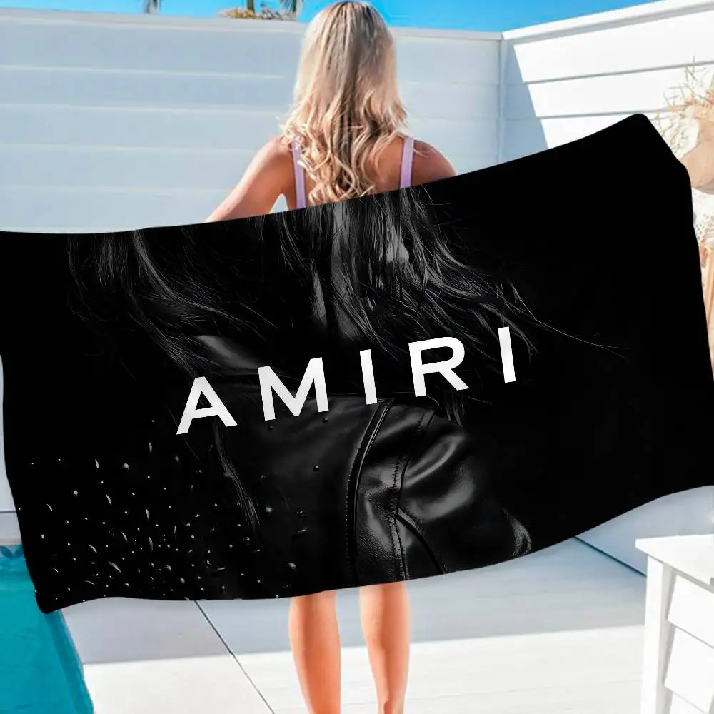 منشفة شاطئ مطبوعة من الألياف الدقيقة من A-AMIRIS لتسلق الجبال واليوجا والسباحة والجري ومنشفة ناعمة ماصة