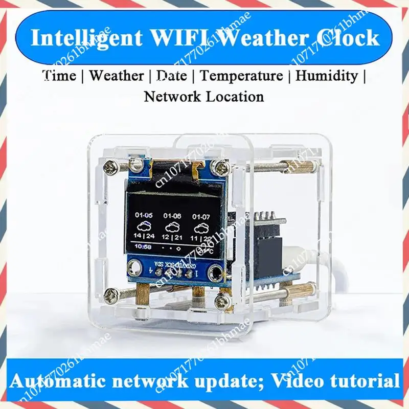 

-A21Z 2X DIY комплект погодных часов, модуль Wi-Fi, Интернет вещей, отображение времени, температуры и влажности, практика пайки, свободная