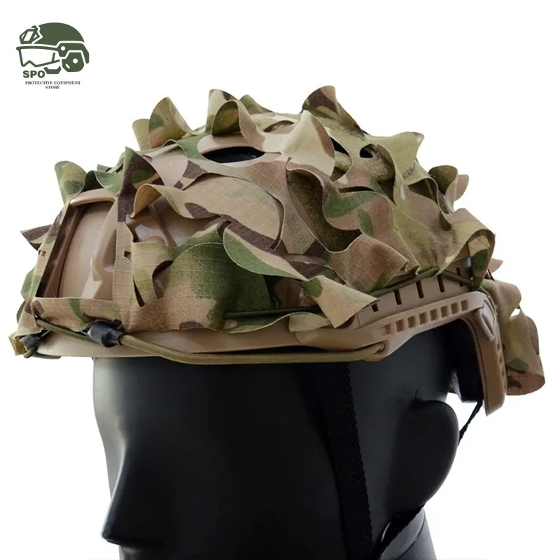 SpoTactical Helmet Cloth Protector Cover Skin FAST Helmet Detachable Cloth Protector Cover Skin Tactical Gear Outdoor Camouflage