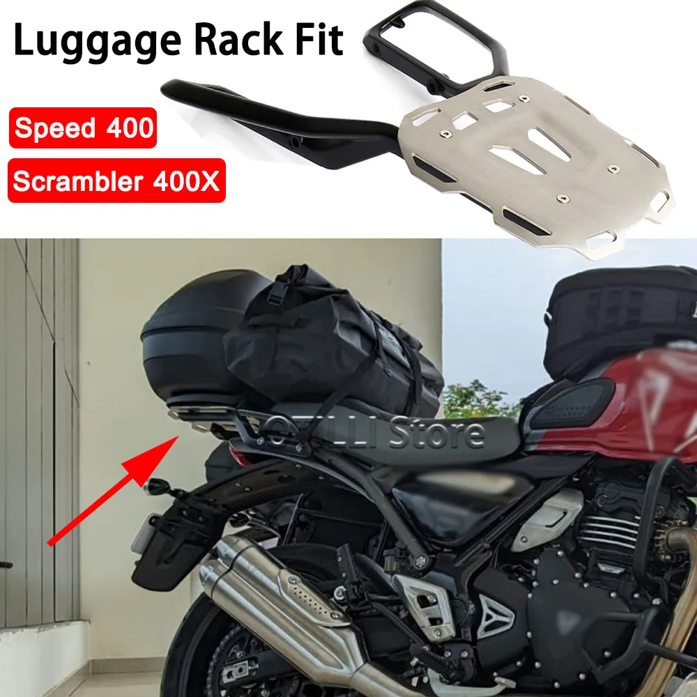 

Speed 400 Rear Luggage Rack Top Case Rear Rack Carrier Motorcycle Accessories For Speed 400 Scrambler 400X 2024 2025