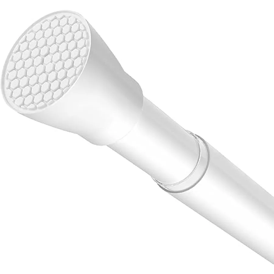 

Штанга для душевой занавески, пружинная, от 45 до 77 дюймов, нескользящая, 1 шт., для окон, без сверления, регулируемая по длине