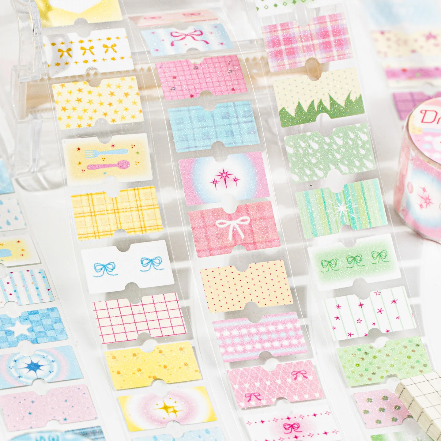 JIAMEI 30mm * 2m Dream Formula Series Kawaii Flash Sand Die Cutting Tape Decor Journal Supplies Aesthetics Stationery - view 2