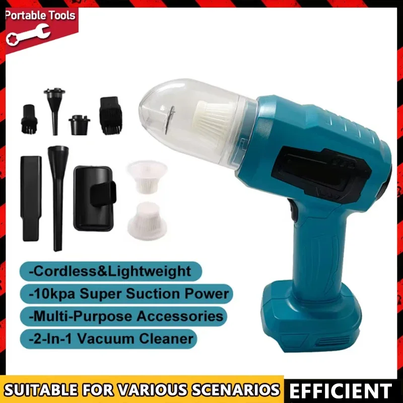 

Fit Makita Cordless Mini Car Vacuum Cleaner Multifunction Dust Collect Handheld Rechargeable Power Tools 18V Battery