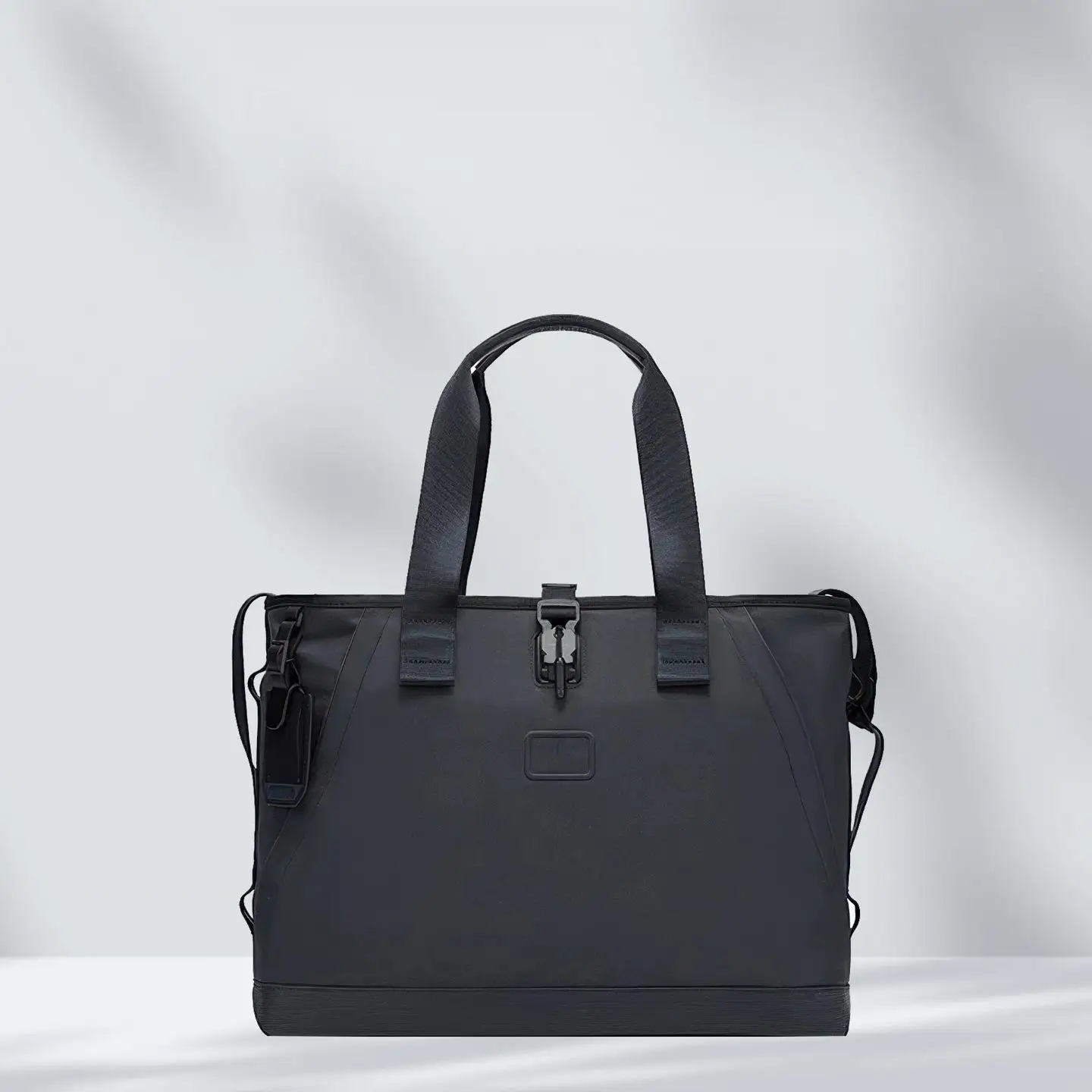 Men's Modern Briefcase - Lightweight Nylon Design Elegant Shoulder Bag, Stylish Black Tote Bag 232712