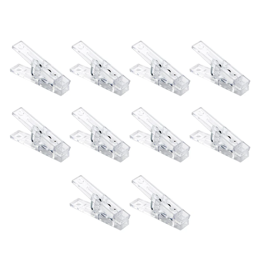 20Pcs Plastic Clips Transparent Mini Clamp for Lamp String Light Photo Note Card Paper Peg Decorative Clips Lamp String Clamp