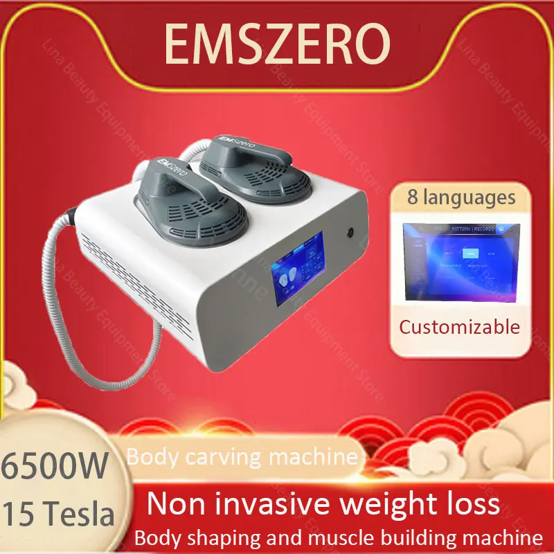 EMS Shaping Machine EMSZERO Body Carving Machine 6500W 200Hz RF Electromagnetic Stimulation Non Invasive Muscle Growth