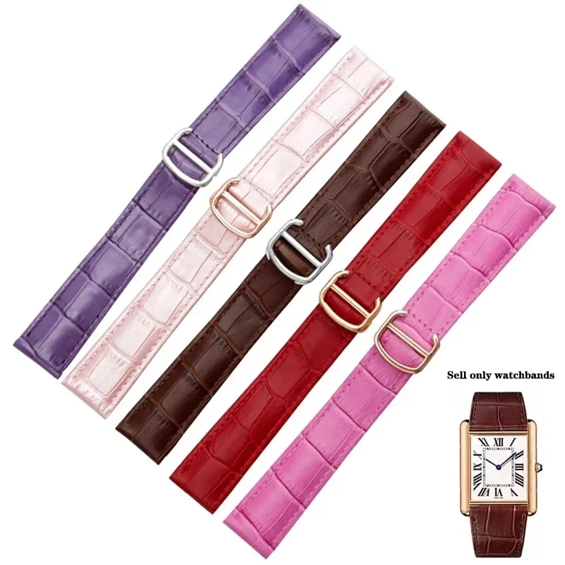 

Genuine Leather Watch Strap For Cartier Tank Solo strap 14mm 16mm 18mm 20mm 22mm For Men and Woman Replace Watchbands