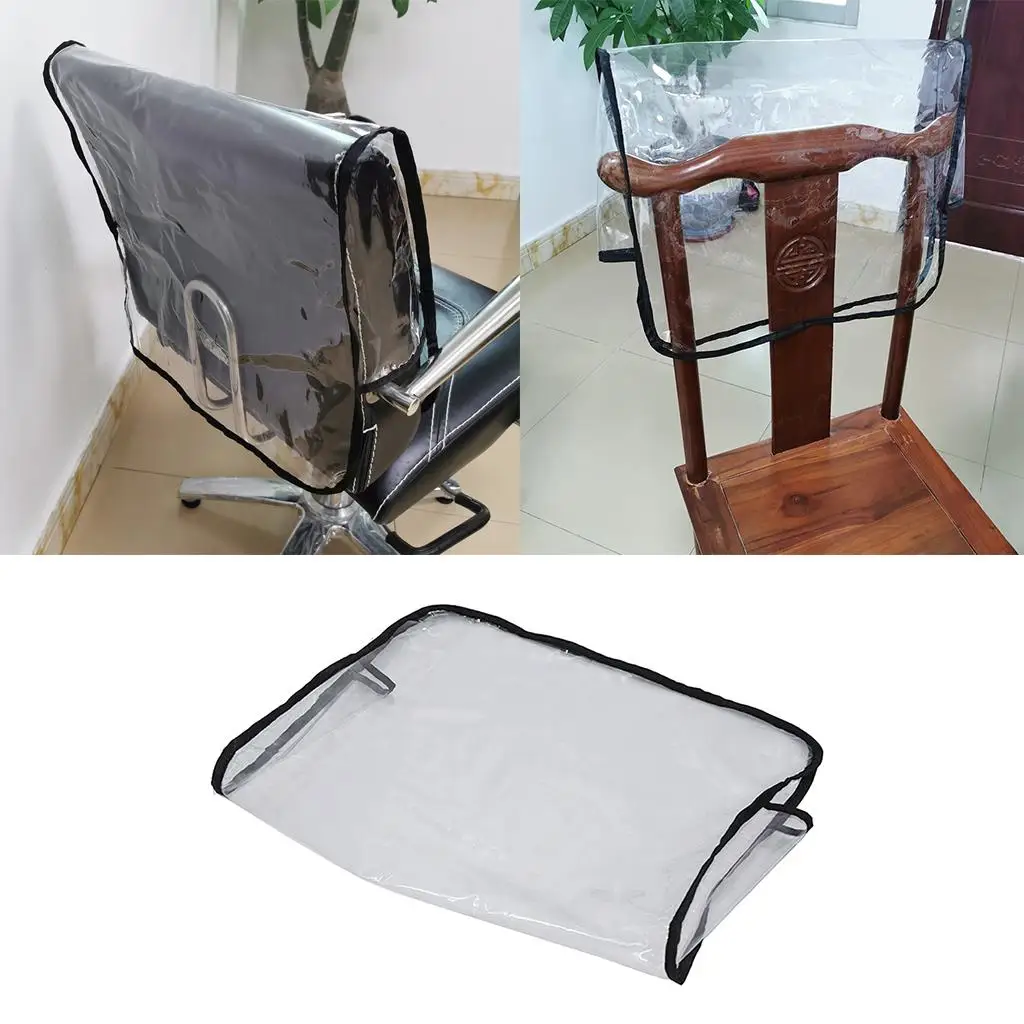 PRO Barber Beauty Salon Chair Protective Cover Vinyl Square, Back Cover of Salon Chair, Clear, Waterproof