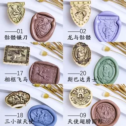 Stamp Seal Head Fire Seal Head Retro Art Series Special Relief Rose Dragon Three-Dimensional Laser Fine Carved Copper Head