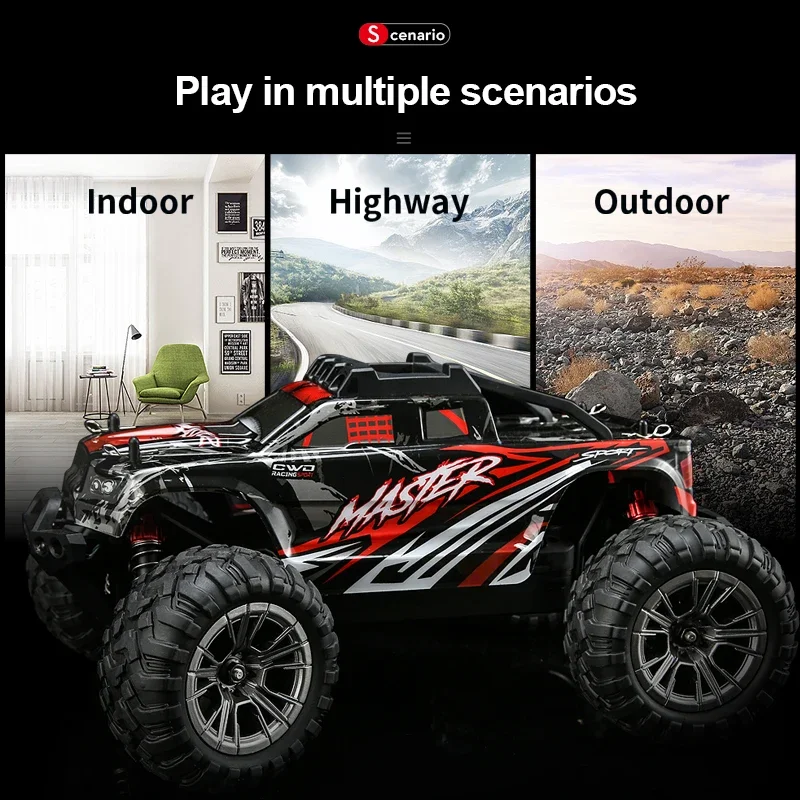 KF11 4WD 1:16 50KM/H Brushless RC Drift Off-Road Car With LED Light IPX6 Waterproof Electric High Speed Racing Outdoor Truck Toy