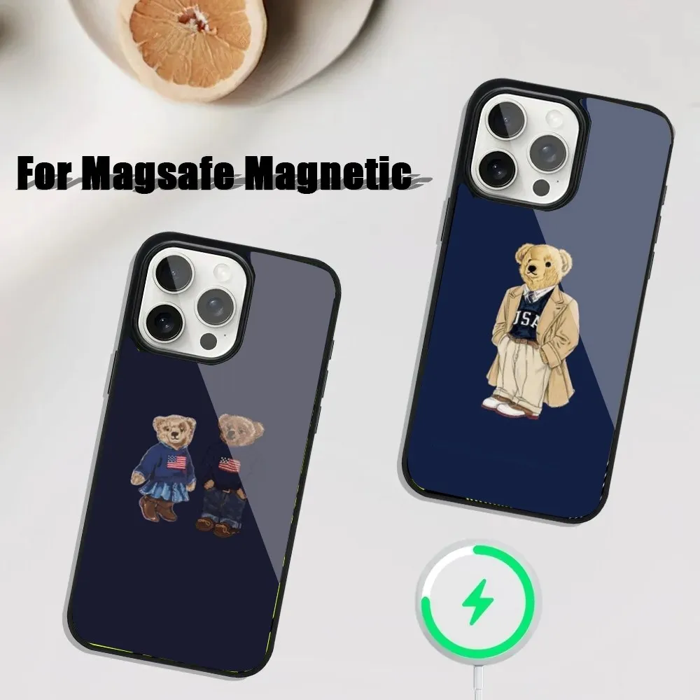 

B-Baron F-Filou Bear Fashion Phone Case For iPhone 16,15,14,13,12,11,Plus,Pro,Max Mini Magsafe Magnetic Wireless Charging