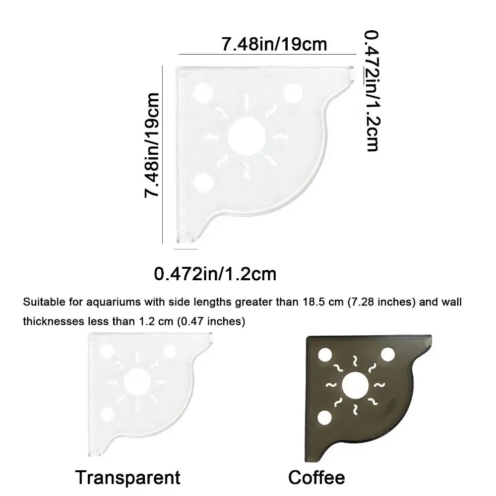 Triangle Fish Tank Corner Storage Rack Clear Easy Installation Aquarium Plant Holder Decorative Space Saving