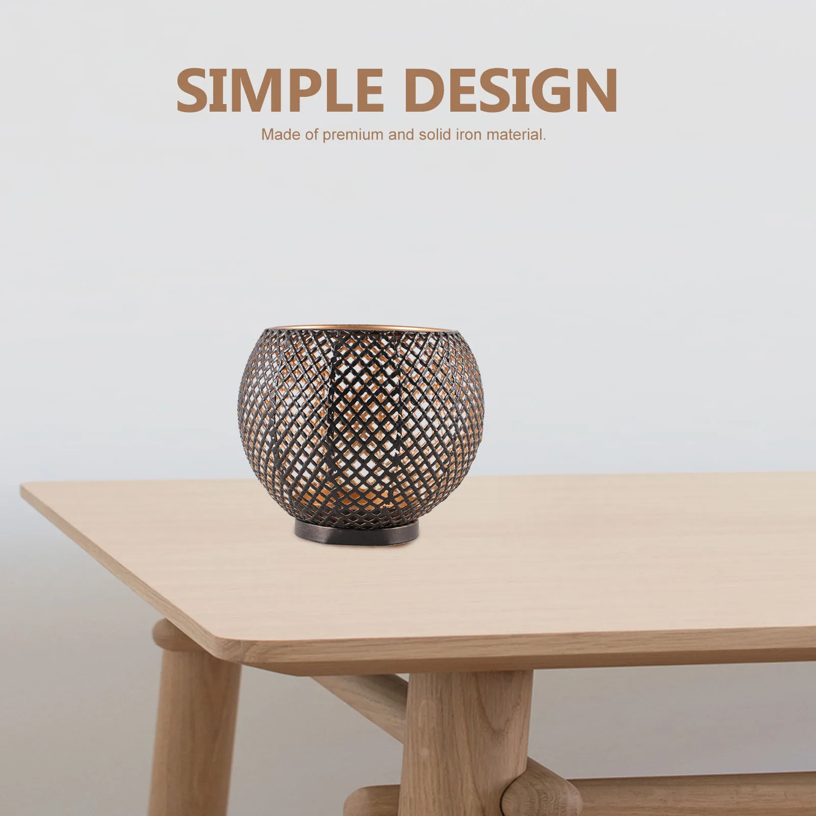 

Decorative Hollow Pattern Iron Tealight Container Metal Practical Holder Holders Candlestick