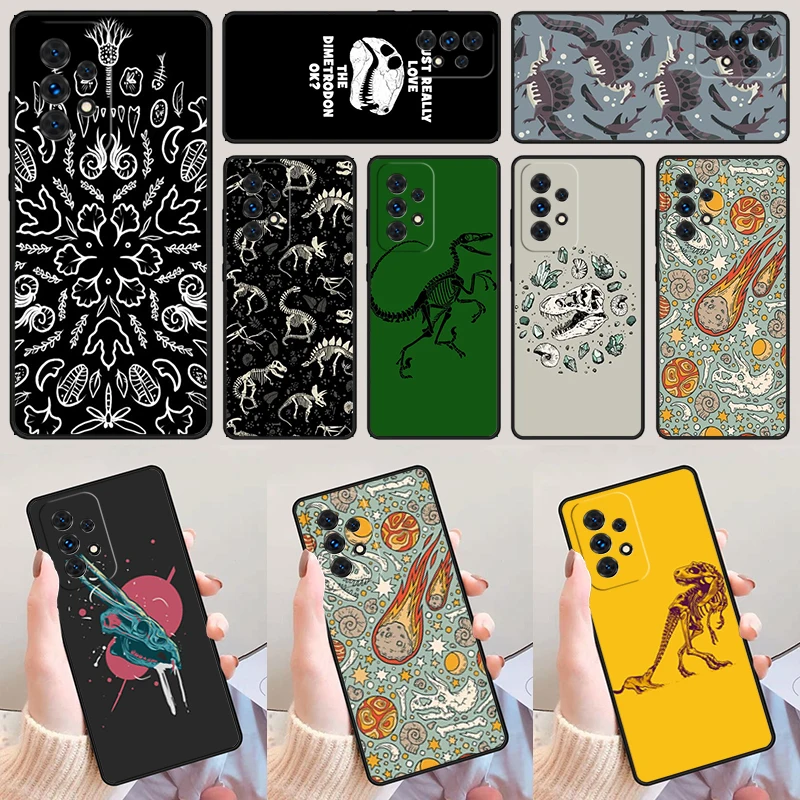 

Paleontology динозавр влюбленный ископаемый череп для Samsung A52 A72 A73 A20e A21S A50 A70 A12 A42 A31 A40 A51 A71 A32 A80 чехол для телефона