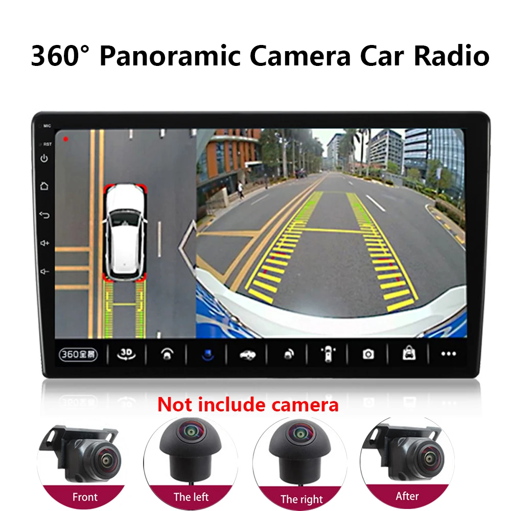 

9" camera system player Car large screen Android Navigation WiFi player 360 Bird View System 4 Cameras For Universal Car Radio