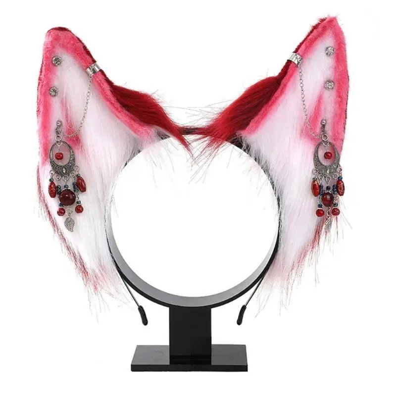 39BD Schönes Stirnband Cartoon Wolf Ohrform Haarband Niedliches Haarband für Frauen Mädchen – Detail 2