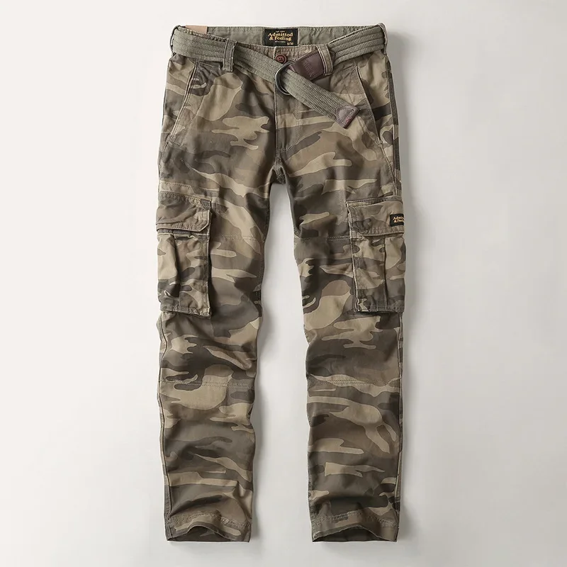 

2025 Retro Men's Cargo Pants | Camouflage Cotton Work Trousers Outdoor Loose Fit Large Size