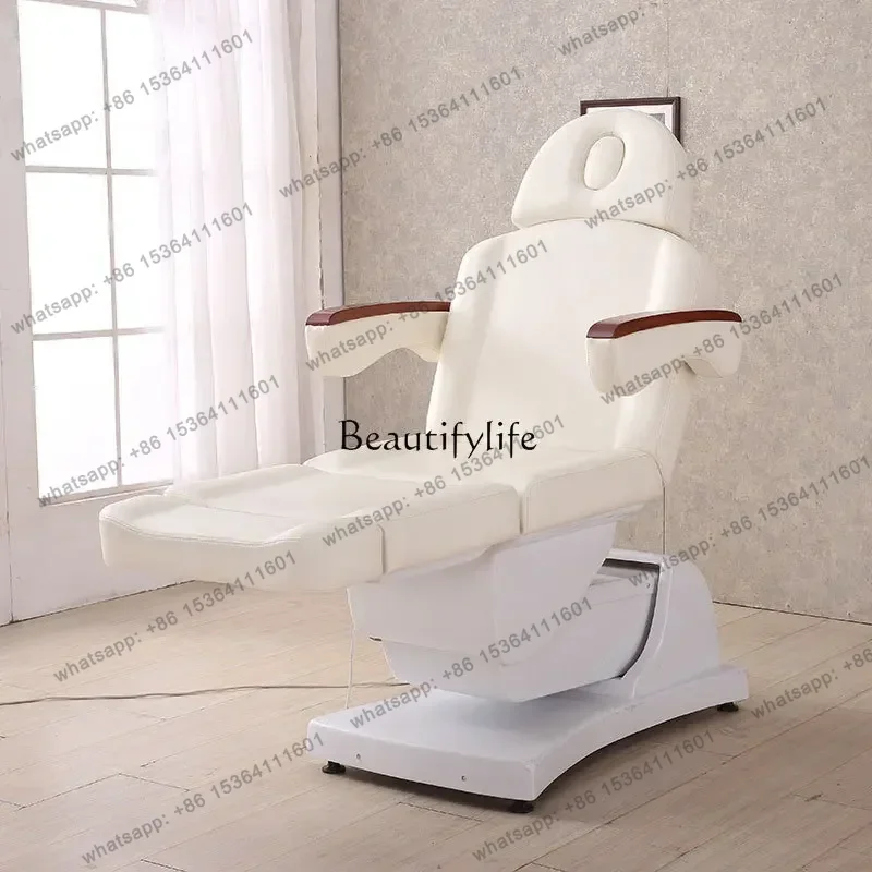 

JJ4 Electric beauty therapy pattern embroidery bed, one-to-four folding body bed