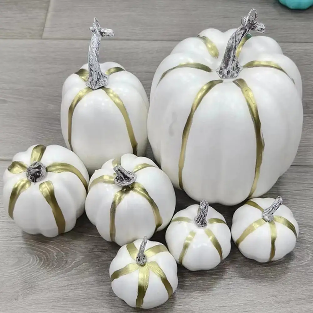Veelzijdige Pompoen Decor Herfst Oogst Decor Set Kunstmatige Pompoenen Voor Boerderij Middelpunt Halloween Decoreren Faux Plastic