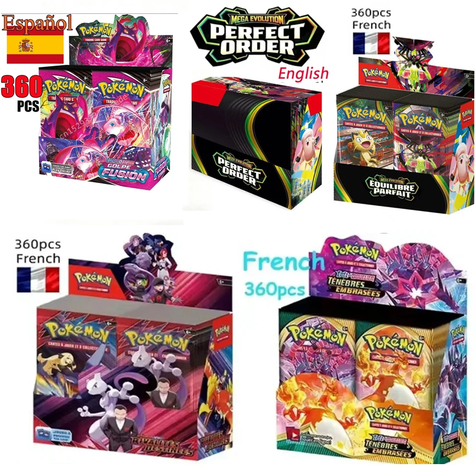 HEISS! 28 Stile 80-360 Stück Englisch Französisch Spanisch EQUILIBRE PARFAIT VIOLE 151 Pokémon-Karten MEGA EVOLUTION Evolutions Booster Box@@-