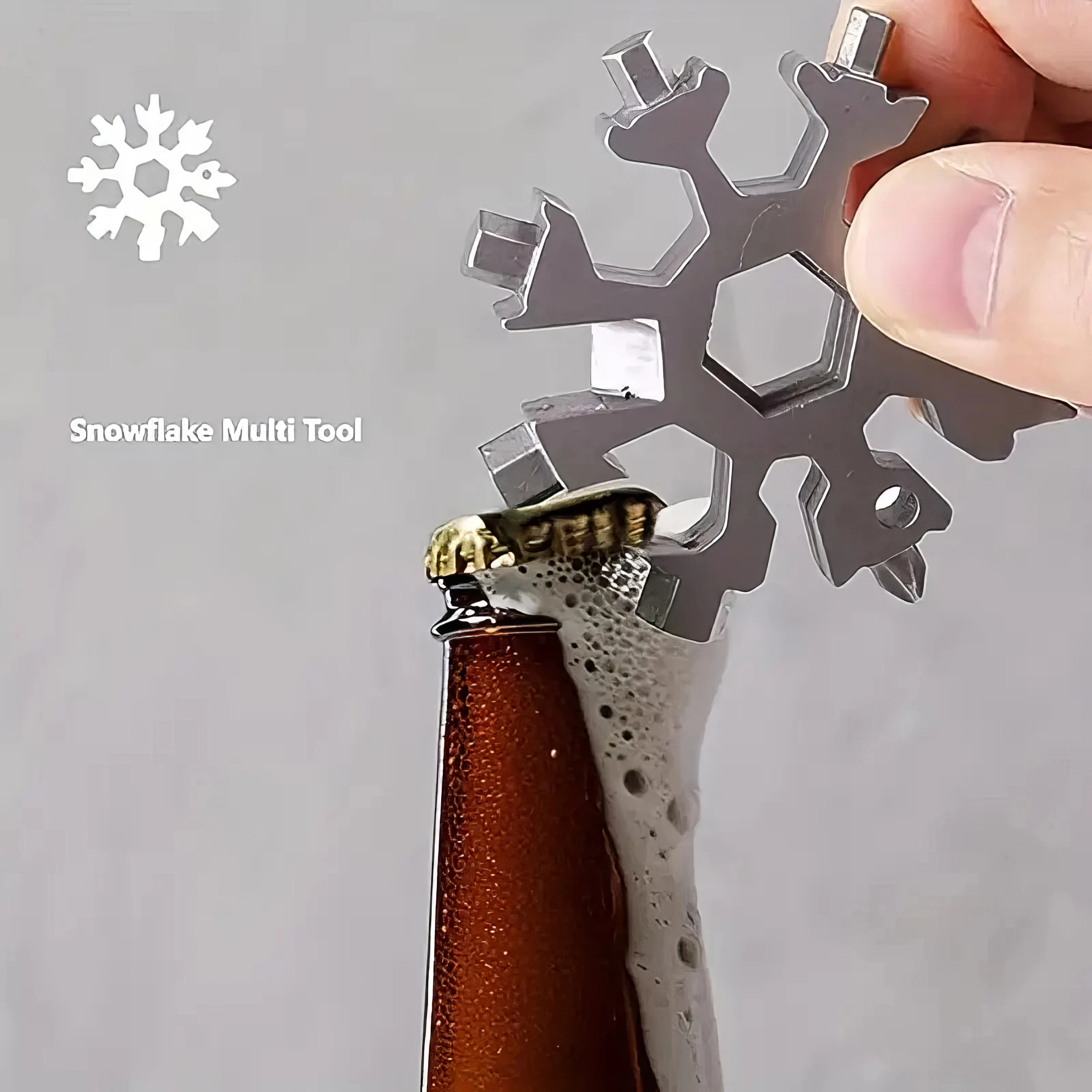 

Многофункциональный инструмент Snowflake, серебристый, набор отверток с плоским наконечником, крутой компактный инструмент, подходит для любителей DIY, подарок для мужчин