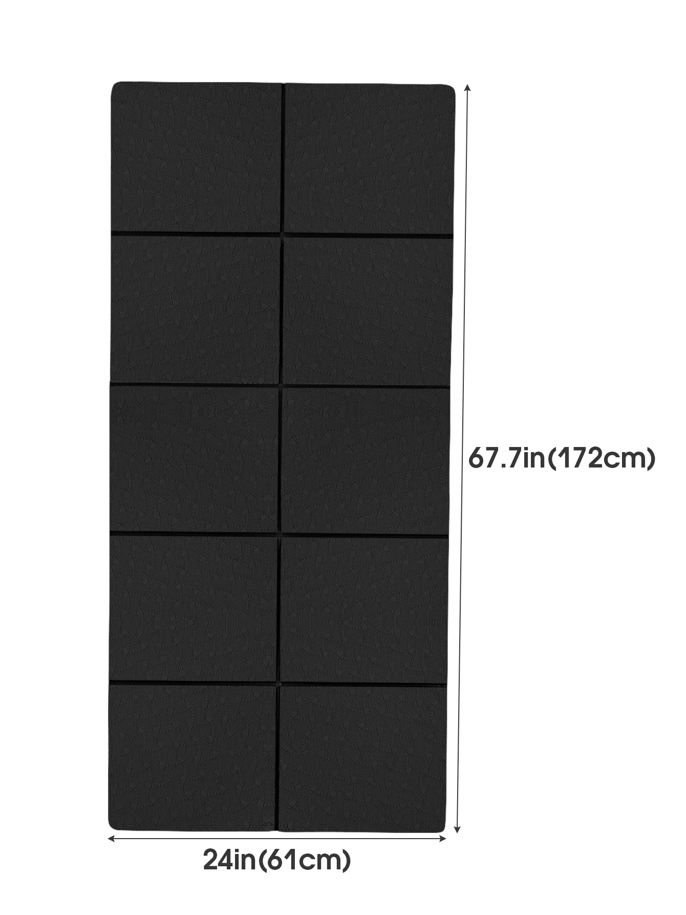 TPE طوي اليوغا حصيرة المضادة للانزلاق المحمولة ممارسة حصيرة صديقة للبيئة آمنة وخالية من الرائحة مناسبة ل بيلاتيس والتدريب على الأرض #4